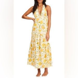 Billabong floral halter maxi dress size M